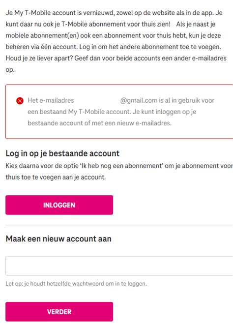 Klacht: Account en abonnement verwijderen lukt niet